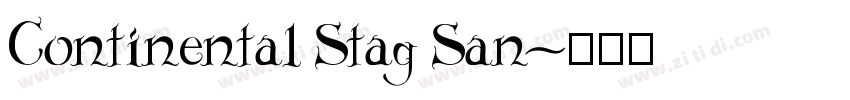 Continental Stag San字体转换